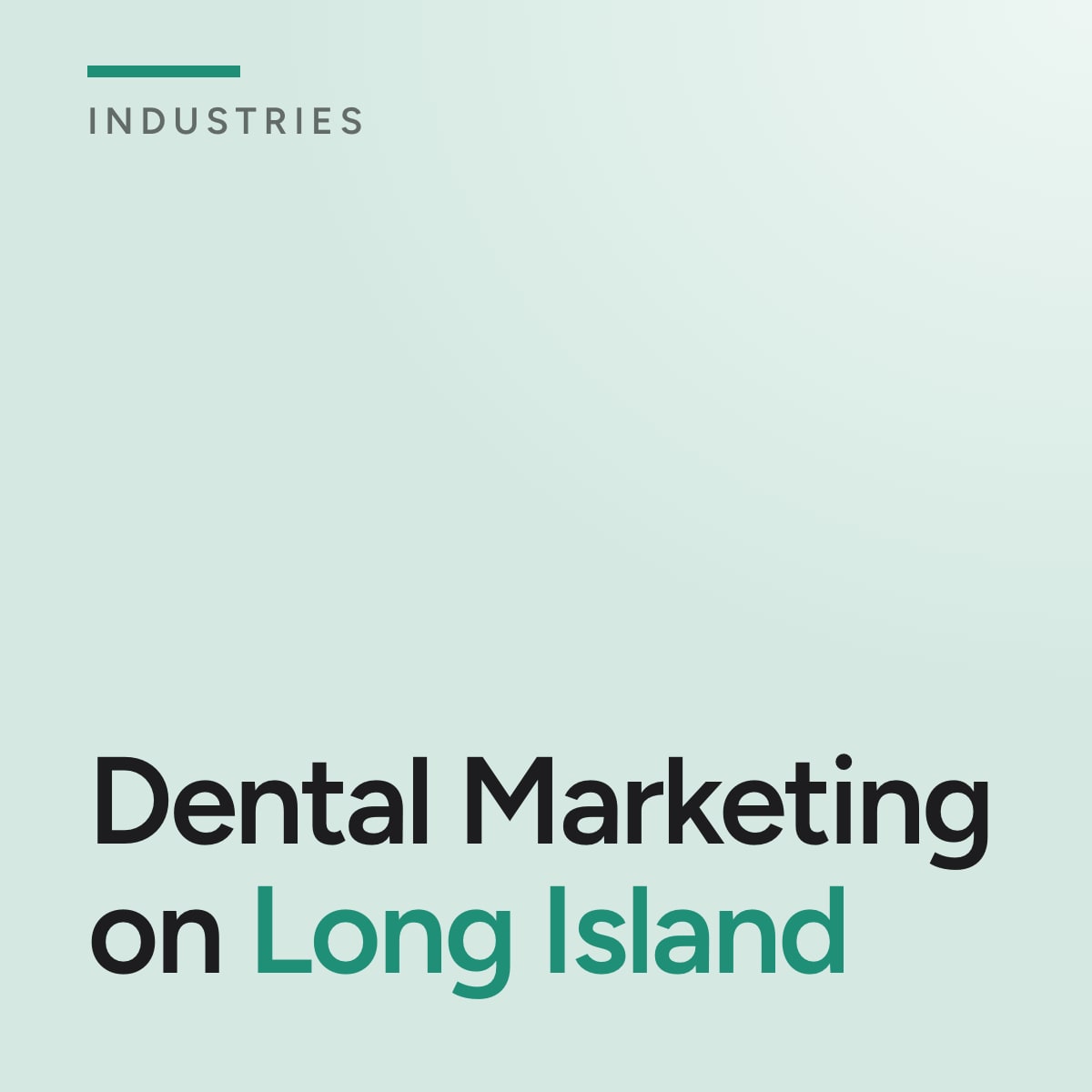 Journal cover reading Dental Marketing on Long Island