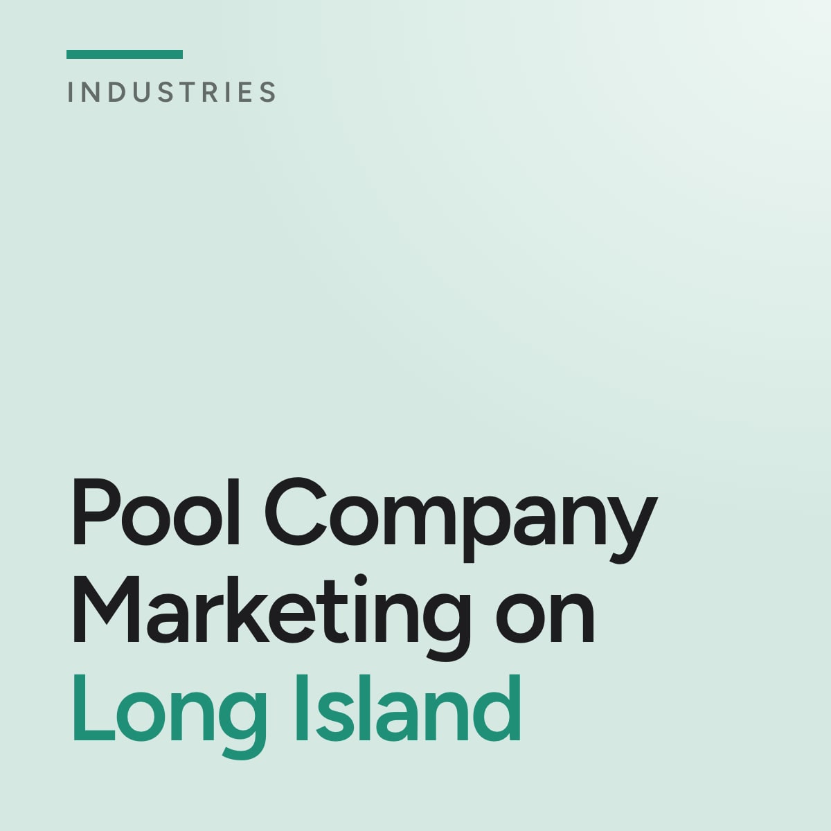 Journal cover reading Pool Company Marketing on Long Island